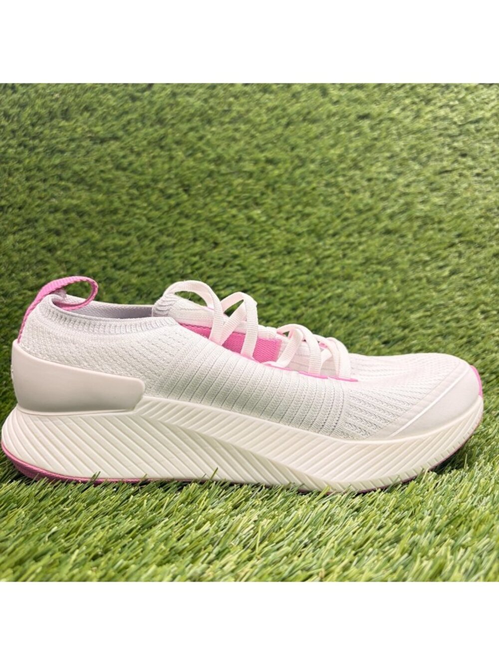 Allbirds Tree Gliders Womens Size 8.5 White Pink Athletic Running Shoes Sneakers